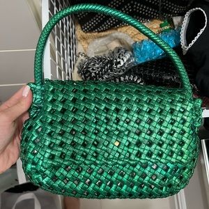 Green woven one of a kind bag from Greece